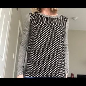 Adorable mixed media top.